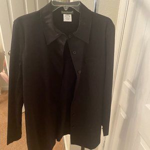 Harvé Benard by Bernard Holtzman Black Coat Size 10